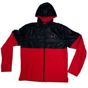 Under Armour Hooded, All Season Gear, Loose, Jacket Zip Up, Mens Large, EUC